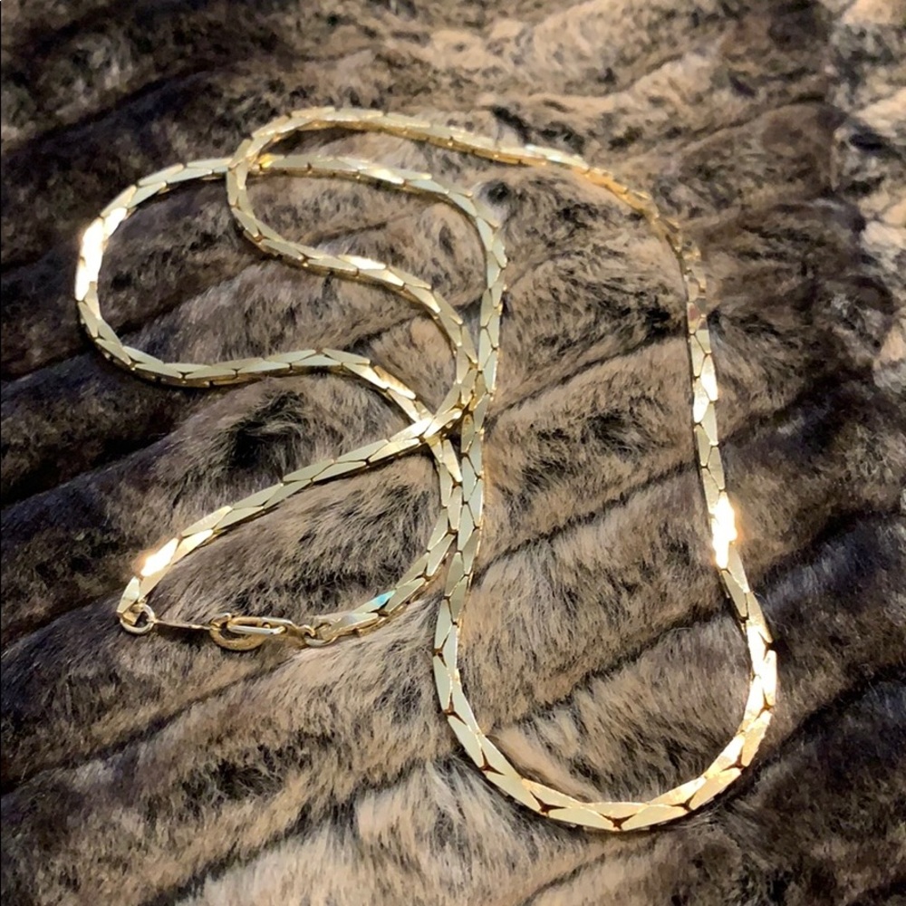 vintage 14k gold plate heavy-link necklace #A82 - Picture 3 of 3